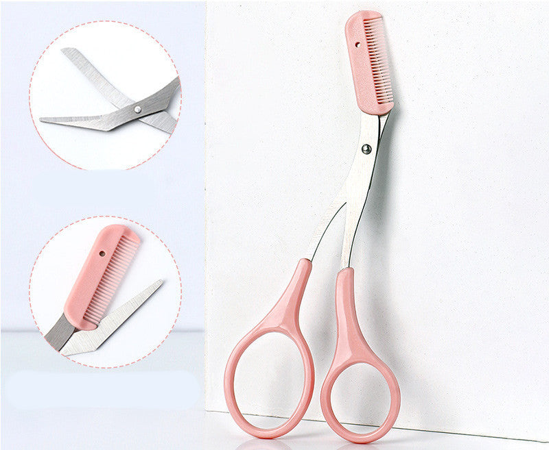 Eyebrow Trimming Knife With Comb Curved Moon Small Beauty Supplies Gadgets Eyebrow Trimming Knife With Comb Curved Moon Small Beauty Supplies Gadgets